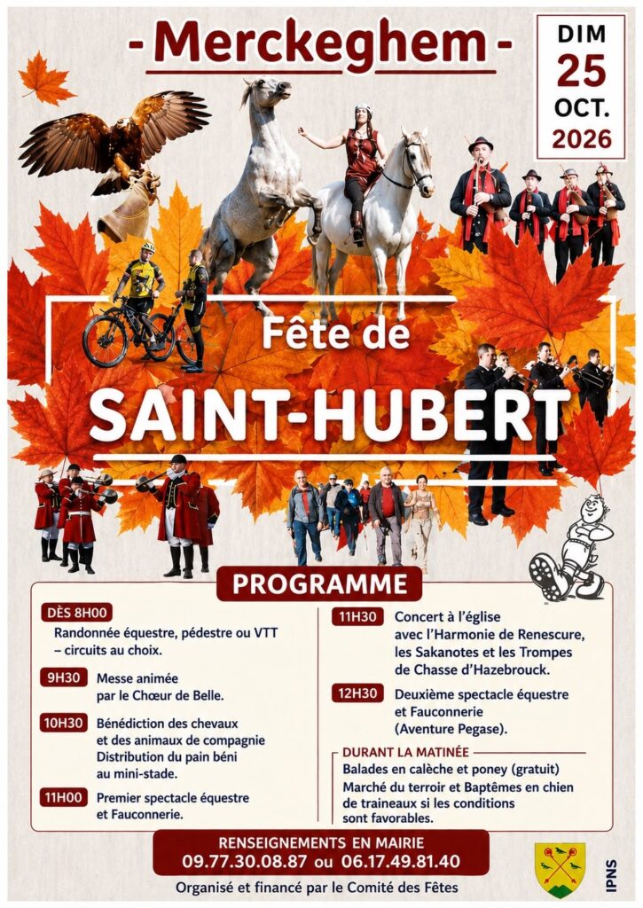 Séjours à Cappelle-Brouck - Fête Saint-Hubert 2026 à Merckeghem